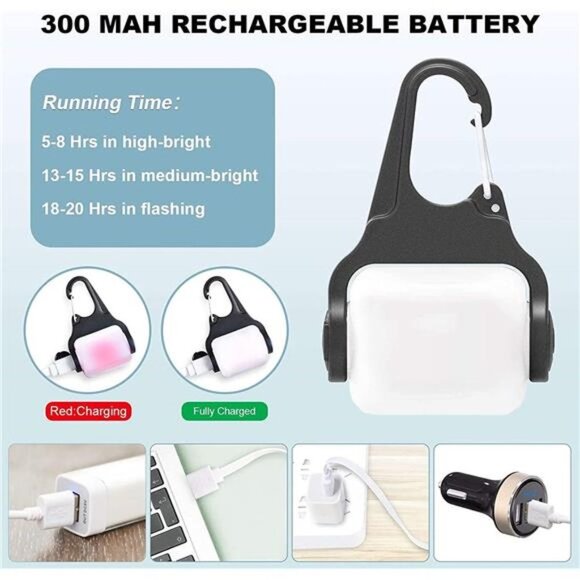 Dog Lights for Night Walking, Clip on USB Rechargeable Dog Collar Light, 3 Light - Picture 7 of 7